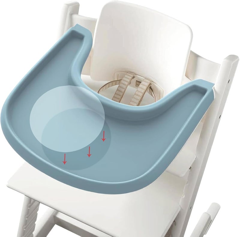 ANTOMILIO Transparent Stickers to Secure Suction Plates, Bowls, Toys on Grainy or Textured Trays and Surfaces – 6 Pack – Compatible with Stokke Tripp Trapp Tray, Stokke Clikk, Stoke Steps, Bugaboo, Lalo, More - Image 1